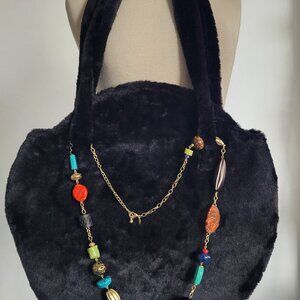 Velvet Oval/Album Shaped Soft Handbag/Purse